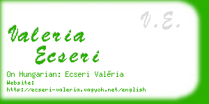 valeria ecseri business card